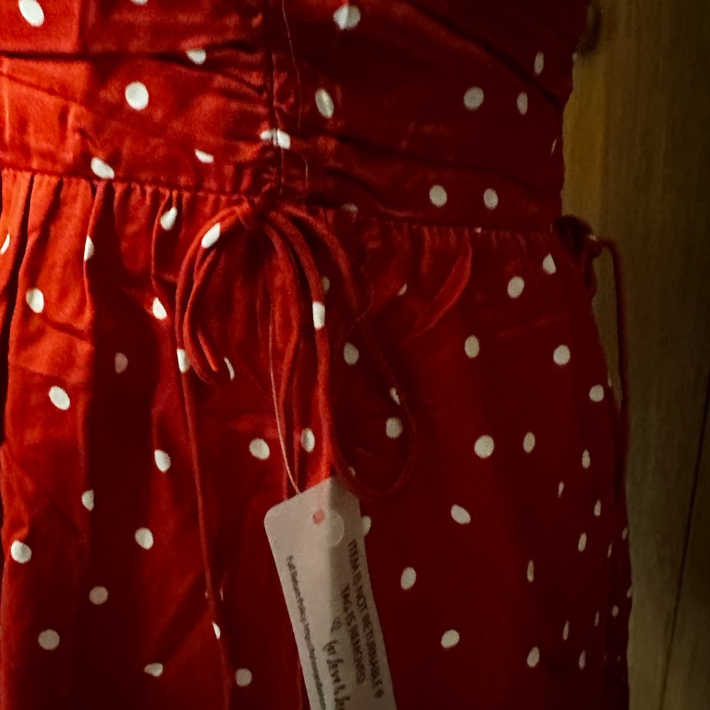 For Love And Lemons Red Ruched Sweetheart Mini Dress - Picture 4 of 15